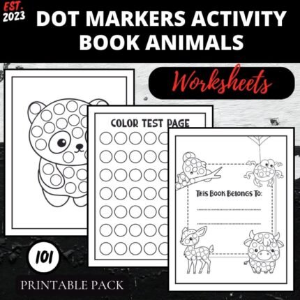 Dot Markers Activity Book Animals for Kids